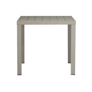 Tavolo Moia San Vincenzo Tortora 80x80 cm in Alluminio