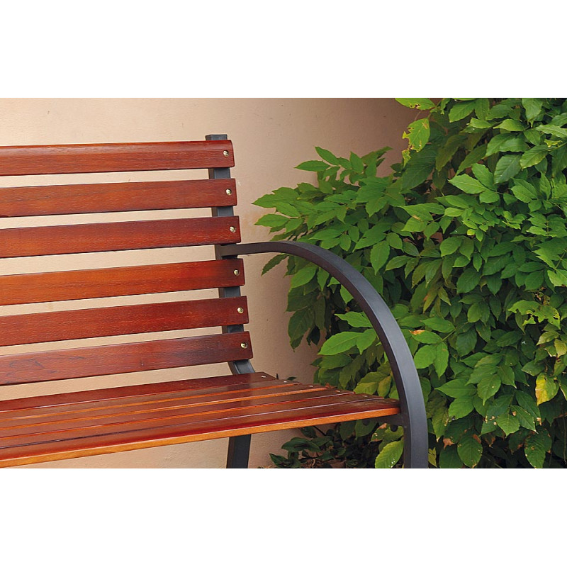 Panca Piccadilly Moia legno rovere e metallo da esterno robusta