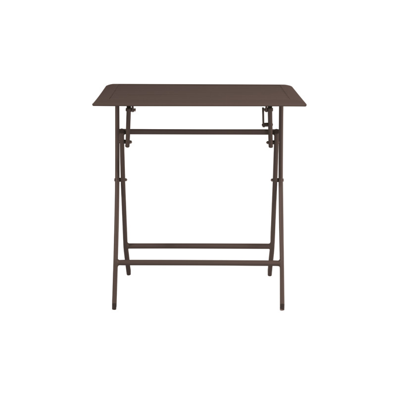 Tavolo MOIA Lucca 60x60 pieghevole in alluminio chocolate