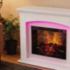Nancy camino elettrico con mensola color rovere