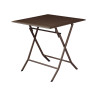 Tavolo MOIA Lucca 60x60 pieghevole in alluminio chocolate