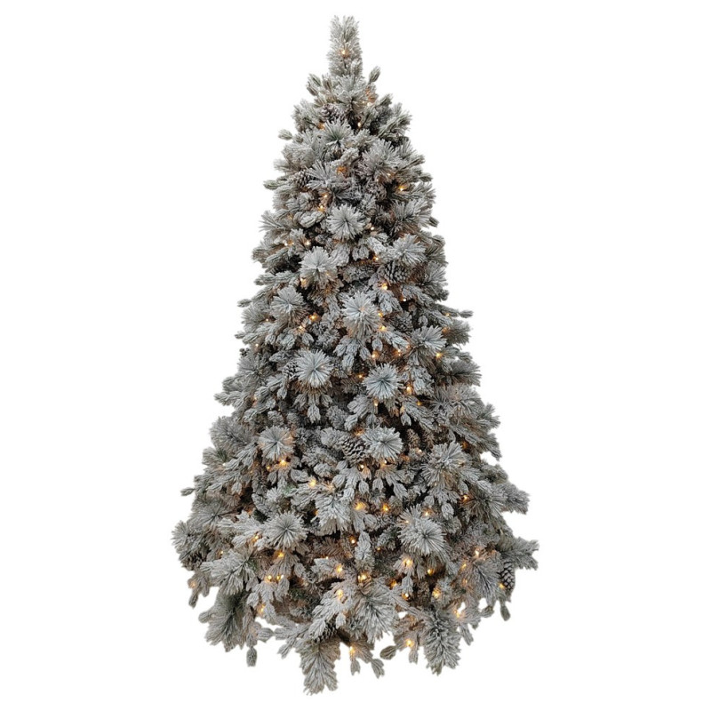 Albero di Natale Elbert con luci LED bianco caldo 240 cm