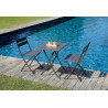 Tavolo MOIA Lucca 60x60 pieghevole in alluminio chocolate