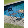 Tavolo MOIA Lucca 60x60 pieghevole in alluminio chocolate