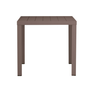 Tavolo San Vincenzo Moia 80x80 cm Alluminio Chocolate