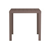 Tavolo San Vincenzo Moia 80x80 cm Alluminio Chocolate