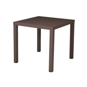 Zoom Tavolo San Vincenzo MOIA 80x80 in alluminio chocolate