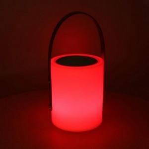 Lampada led plastica ricaricabile multicolor musica tondo cmø16h20