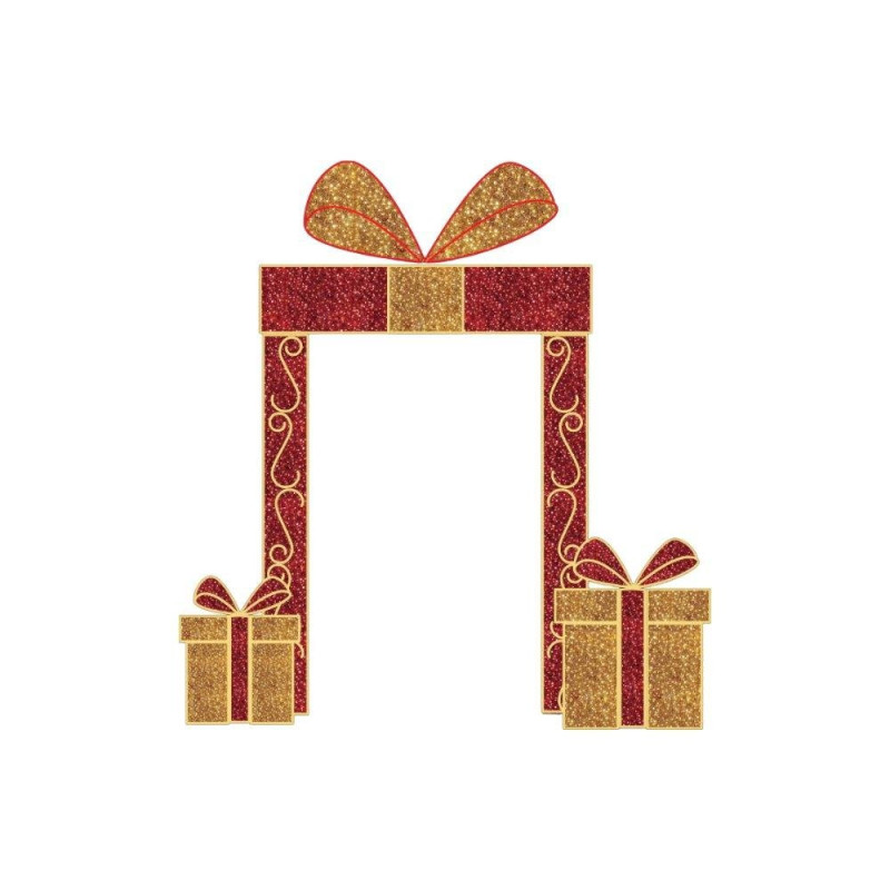Arco Regalo - Tinsel Rosso e Oro