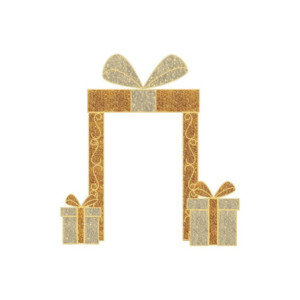 Arco Regalo - Tinsel Oro e Bianco