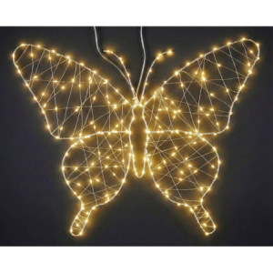 Farfalla luminosa con 228 microled bianco caldo con flash