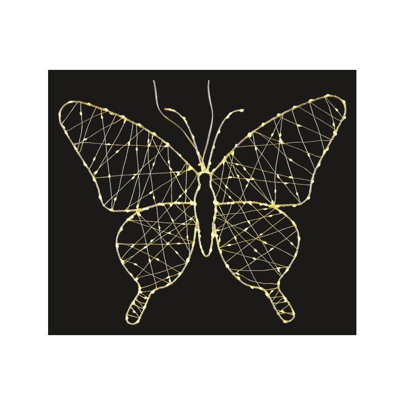 Farfalla luminosa con 228 microled bianco caldo con flash