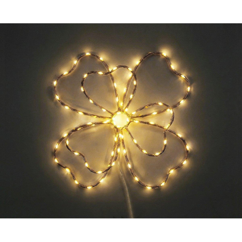 Fiore luminoso con microled bianco caldo con flash caldo
