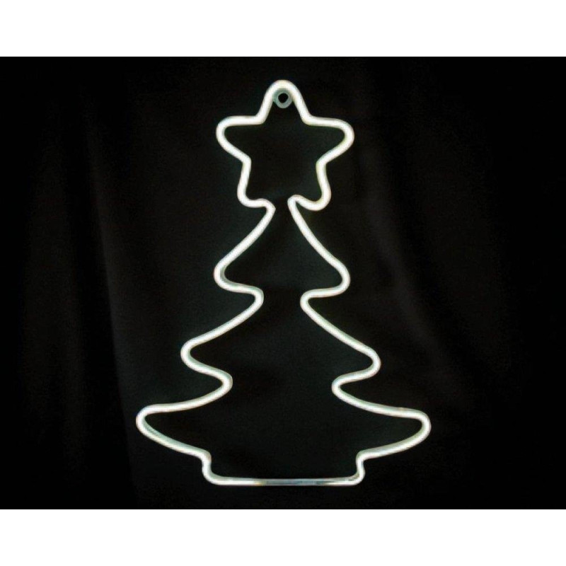 Albero neon bianco freddo 60x40 cm