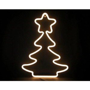 Albero neon bianco caldo 60x40 cm