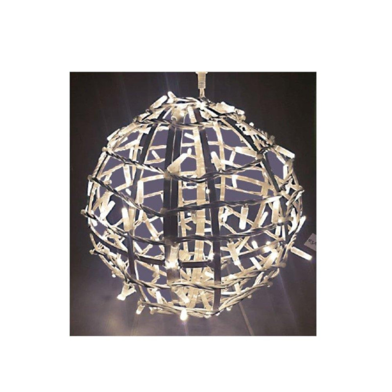 Sfera Luminosa 3D Bianco caldo con flash caldo diametro 80