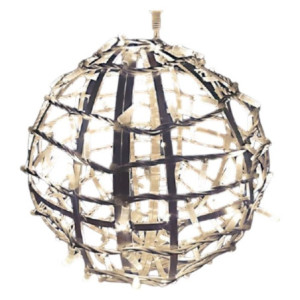 Sfera luminosa 3D in alluminio bianco caldo con flash freddo