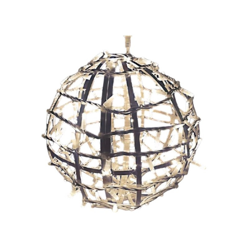 Sfera luminosa 3D in alluminio bianco caldo con flash freddo