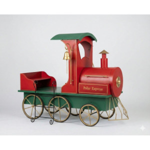 Locomotiva Polar Express in metallo Rosso e Verde e Oro