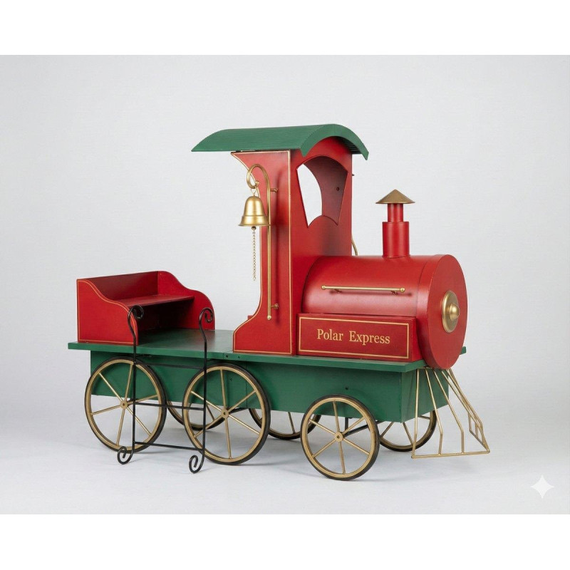 Locomotiva Polar Express in metallo Rosso e Verde e Oro