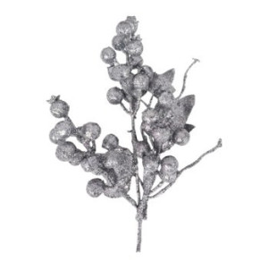 Rametti con bacche argento 30x17cm