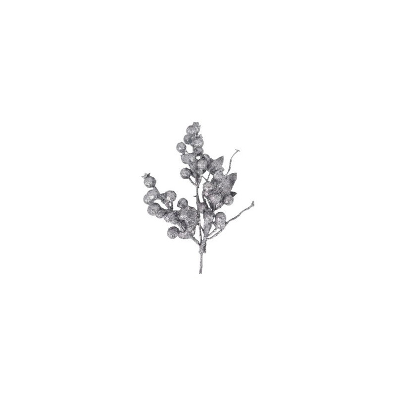 Rametti con bacche argento 30x17cm