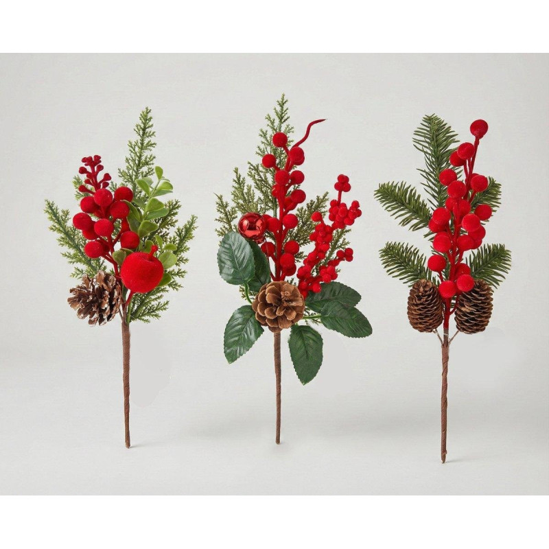 Pick 3 modelli in velluto rosso 30cm