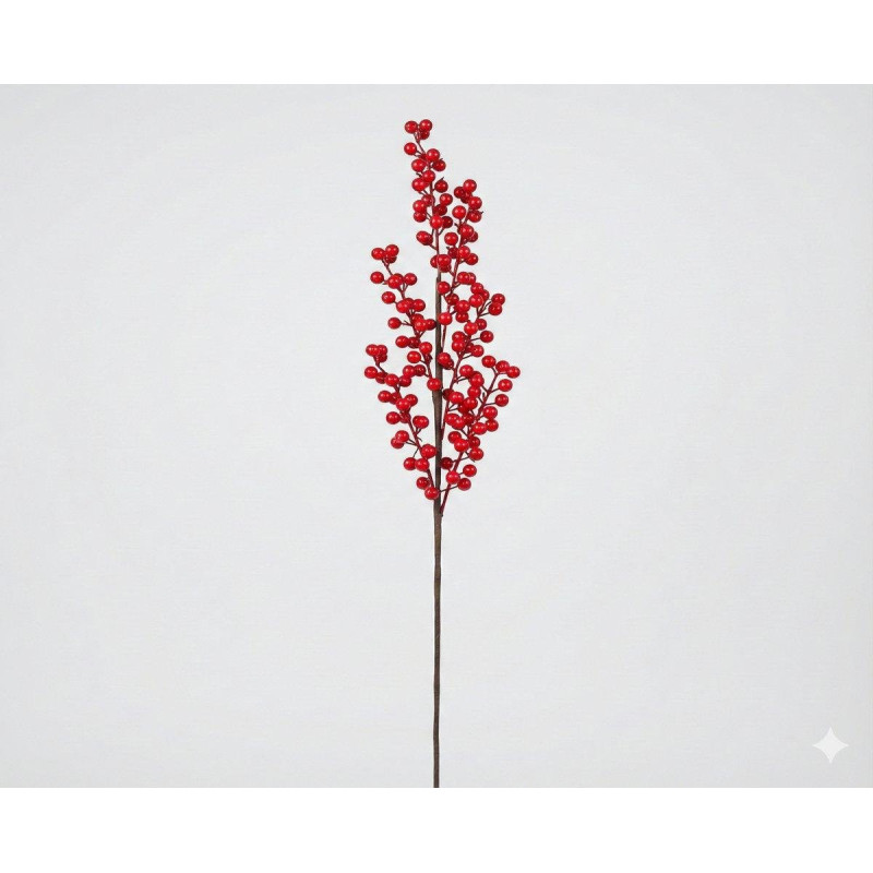 Ramo bacche rosso 65cm