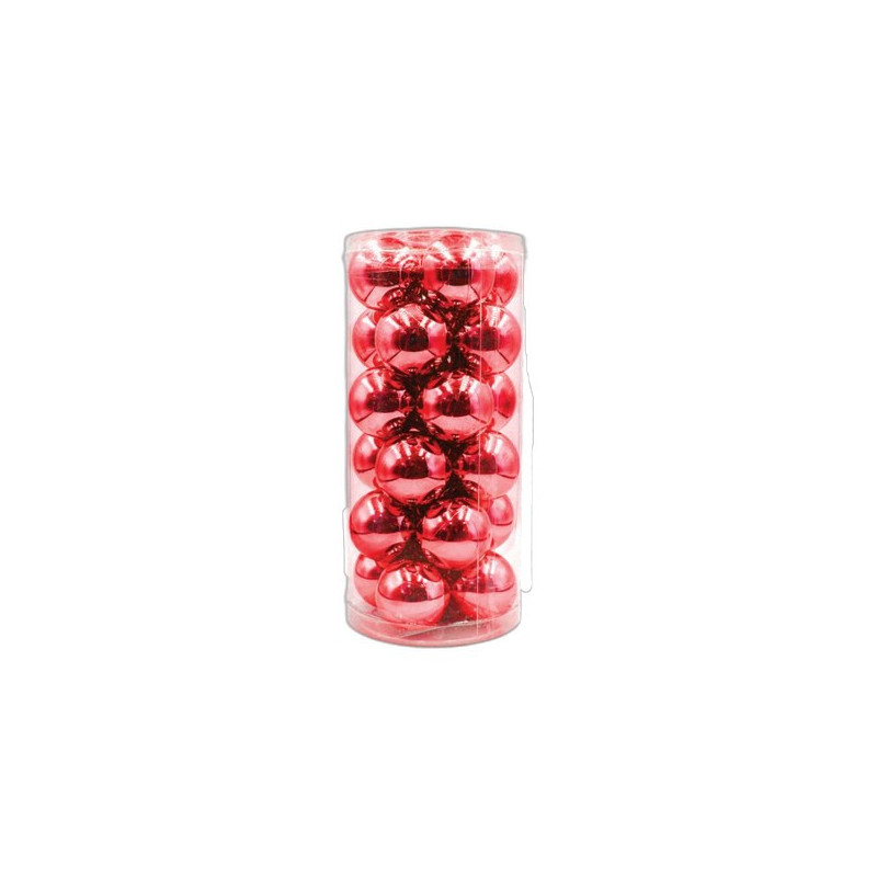 Sfere natalizie rosso Box 12 - 10 cm