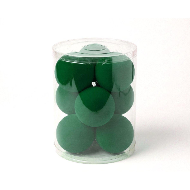 Set 9 sfere in velluto Verde Diam.10 cm
