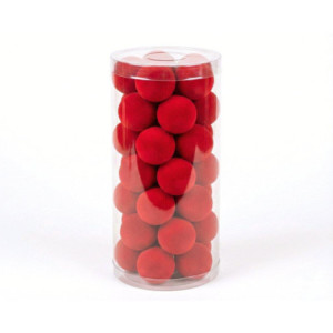 Set 36 sfere in velluto Rosso Diam.4 cm