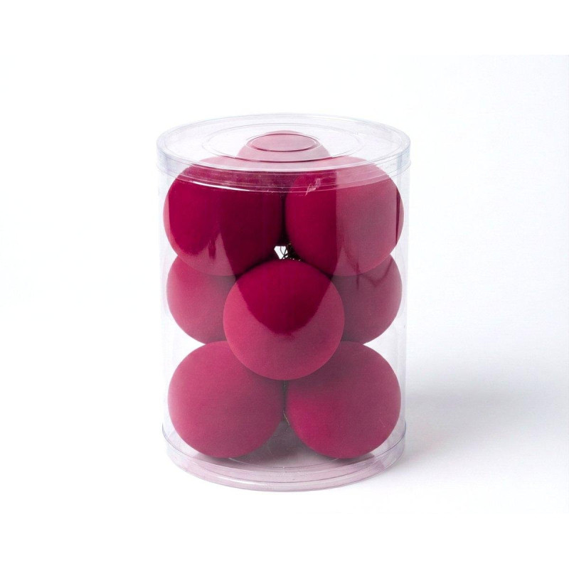 Set 9 sfere in velluto Bordeaux Diam.10 cm