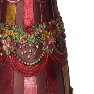 Zoom Albero resina fiori bordeaux cm ø12h43