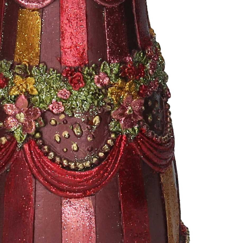 Albero resina fiori bordeaux cm ø12h43