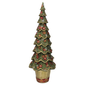 Albero resina fiori verde cm ø14h43