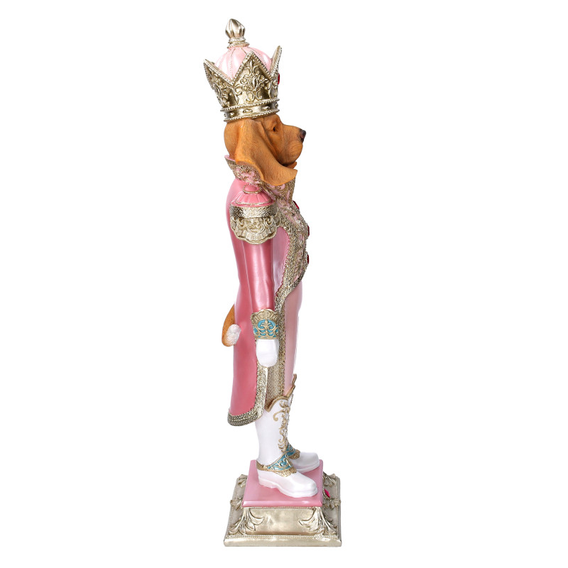 Soldatino resina cane rosa cm17x15h61,5