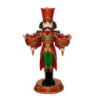 Portacandele resina soldatino rosso cm25x13,5h45,5