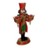 Portacandele resina soldatino rosso cm25x13,5h45,5
