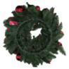 Coroncina con sfere rosso verde cm ø59x15,5