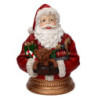 Busto babbo natale resina con regali rosso cm21,5x17,5h28,5