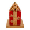 Base albero max h210 resina pacco regalo oro e rosso