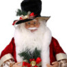 Babbo natale tessuto nero rosso cm30x20h66