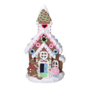 Zoom Casetta resina candy rosa con led cm28x17h50