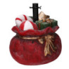 Base albero max h240 resina sacco di regali rosso