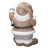 Babbo natale resina con lanterna bianco cm34,5x28,5h49,5