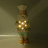 Babbo natale resina verde pastello con cuore e led
