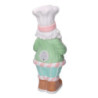 Babbo natale resina verde pastello con cuore e led