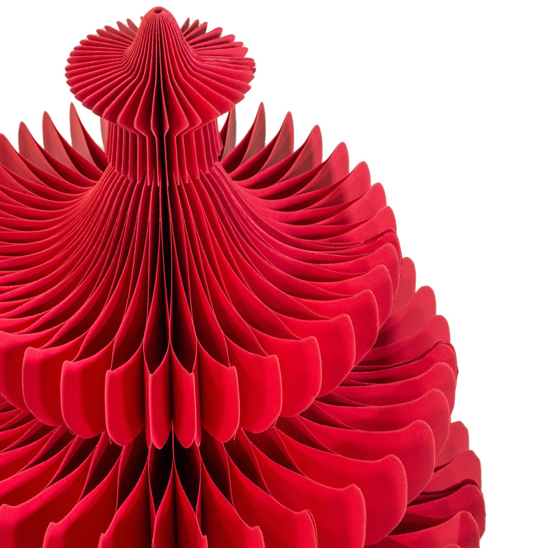 Albero carta a nido d'ape rosso cm ø43h60