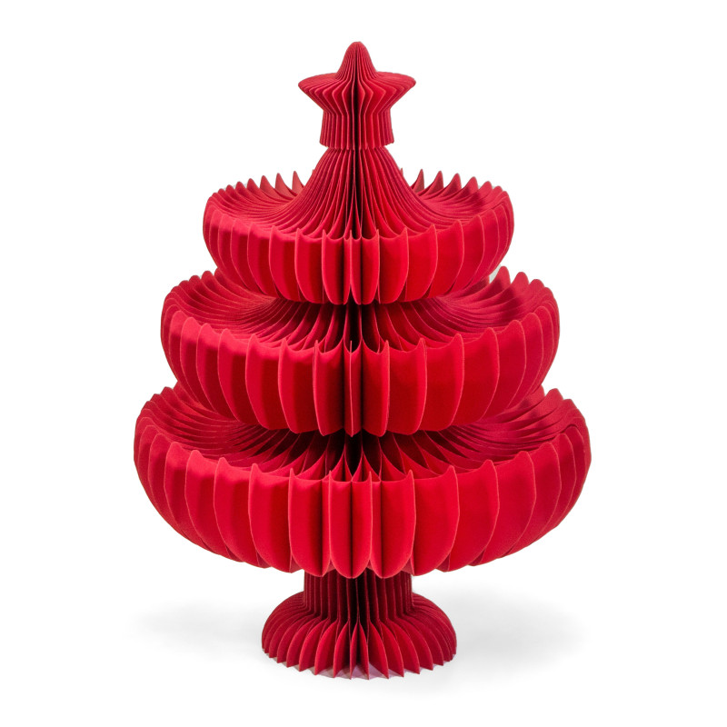 Albero carta a nido d'ape rosso cm ø72h100