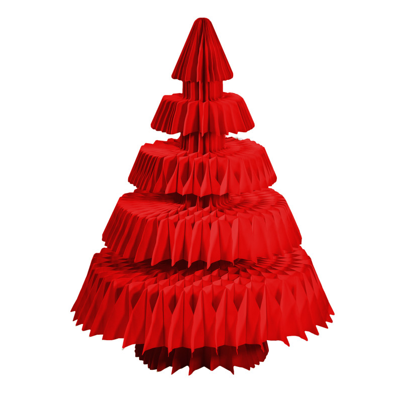 Albero carta a nido d'ape rosso cm ø82h100